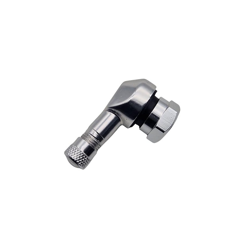 2x Motorcycle Aluminium Angle Valve Silver 11.3 mm Valves Angle