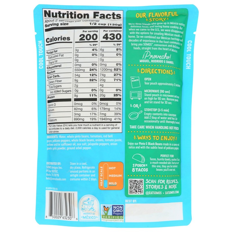 SOMOS Pinto & Black Beans, 10 OZ