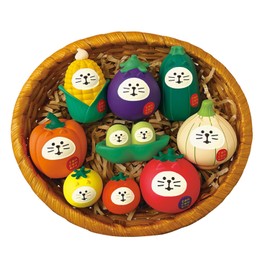 Deco Corporation ZCB-29833 Concombre Cat Daruma Zucchini, Approx. 1.0 x 1.0 x 1.7 inches (25 x 26 x 43 mm)