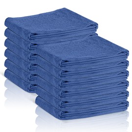 Surgical Towels for Cleaning Huck Towels 12 Pack 100% Cotton Size 15x25 Blue Cleaning Rags for Kitchen, Bar, Home, Windows, Industrial Shop, Glass Super Absorbent Lint Free Commercial Grade