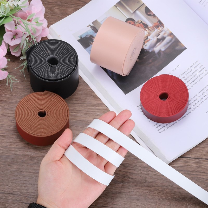 Rebower Flat Leather Strip,1 Inch Wide 79 Inch Long Leather