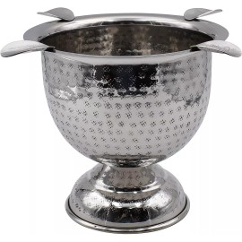 Stinky Cigar Ashtrays Tall Ashtray, Hammered Stainless Steel