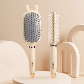 2-Piece Cushion & Roll Hair Brush Set LM-0352 2-Piece Set/ONE