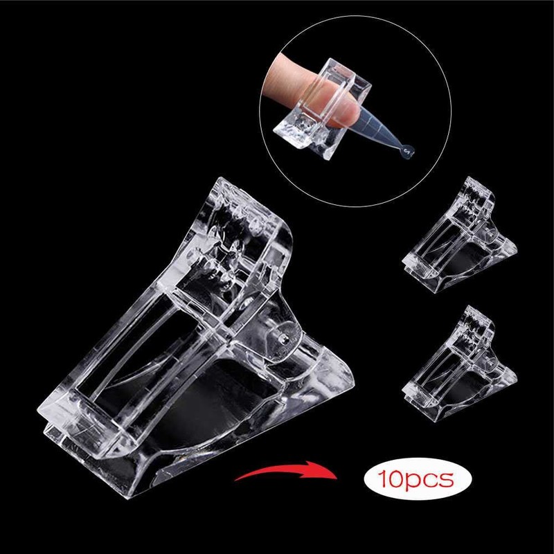 DRDS 10Pcs Nail Tips Clip for Quick Building Polygel nail