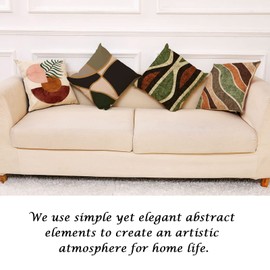 Throw Pillow Covers,4Pcs Pillow Covers 18x18,Cushion Coversfor Couch Pillows,Throw Pillows for Bed,Fall Home Decor,Modern Accent Cushion Cover