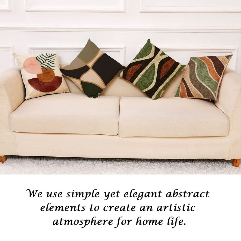 Throw Pillow Covers,4Pcs Pillow Covers 18x18,Cushion Coversfor Couch Pillows,Throw Pillows