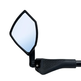 Hafny 2025 Bar End Bike Mirror, HD Glass Lens, Ajustable & Rotatable Safe Rearview Bicycle Mirror, Blast-Resistant, HF-6003-FR054 (Blue Glass Left Side)