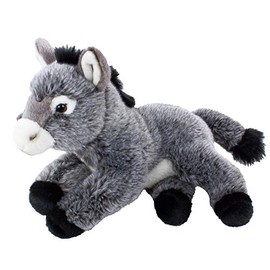 Teddys Rothenburg by Uni-Toys Donkey Cuddly Toy 33 cm Grey Lying Down