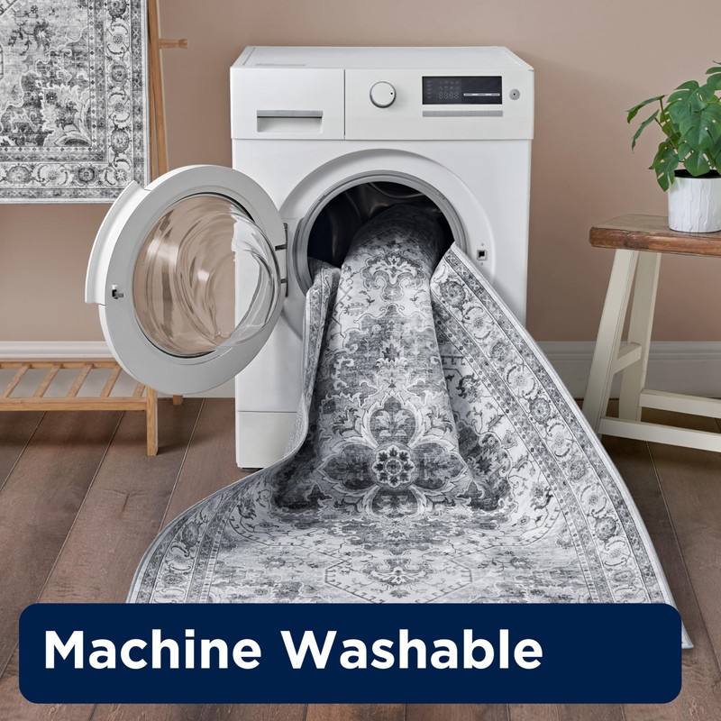 Wyatt & Ash Dream Mink Washable Geraldine Grey Geometric 5'3"