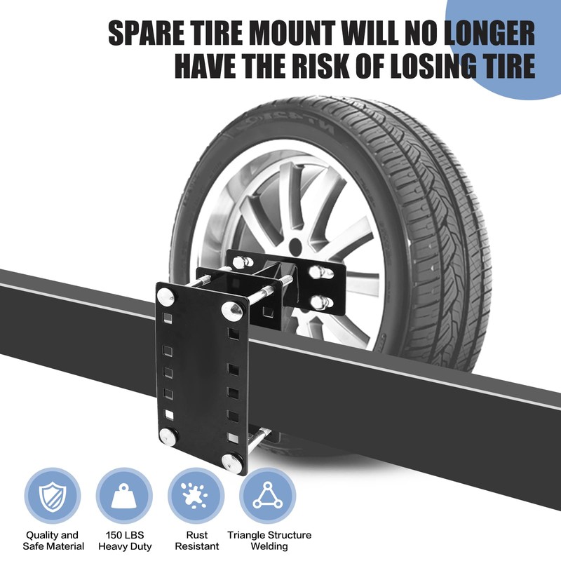 Spare Tire Mount, Universal Spare Tire Carrier Holder for Utility