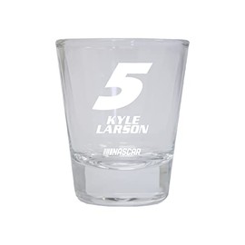 R and R Imports Kyle Larson #5 Nascar Etched Round Shot Glass New for 2022