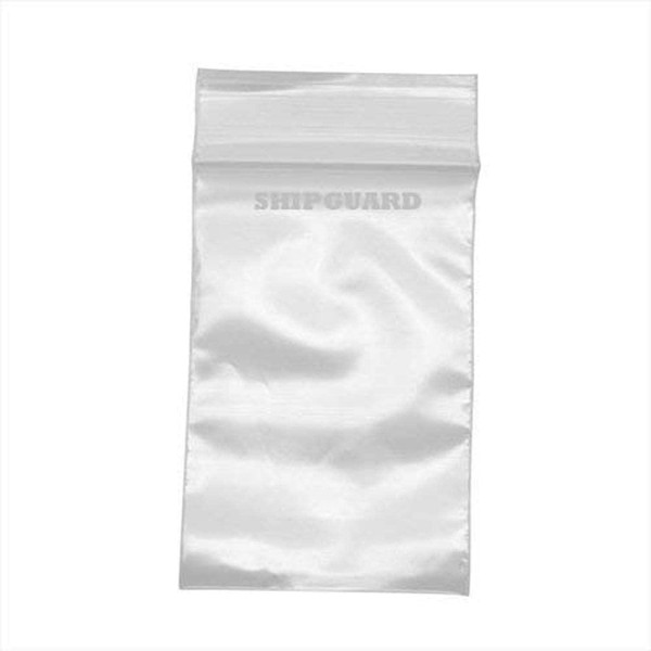 ShipGuard 500 Count Resealable Zipper Poly Bags, 2 by 3-Inch, 50mm by 100mm, Clear