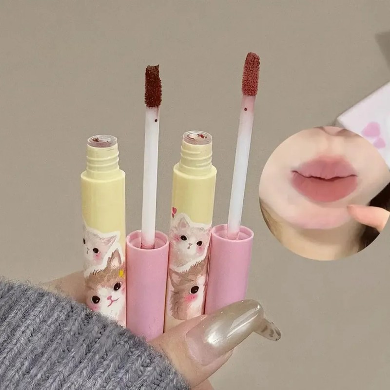 Set De Pintalabios Lip Mud, Caja Para Labios Con Polvo,