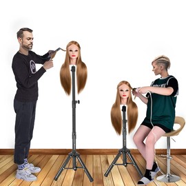 AliLeader 55 Inch Wig Stand Tripod Mannequin Head Stand Heavy Duty Wig Stand Tripod with Head Wig Head Stand for Styling Wig Head Stand with Mannequin Head (Mannequin Head Not Included)