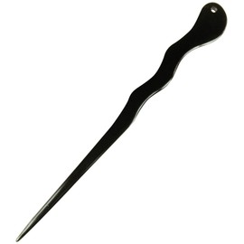 JWL (1) Aluminum Black Spiral 6" Hair Stick Pick Pic Pin Fork Unbreakable Waterproof - Hawaiian Style