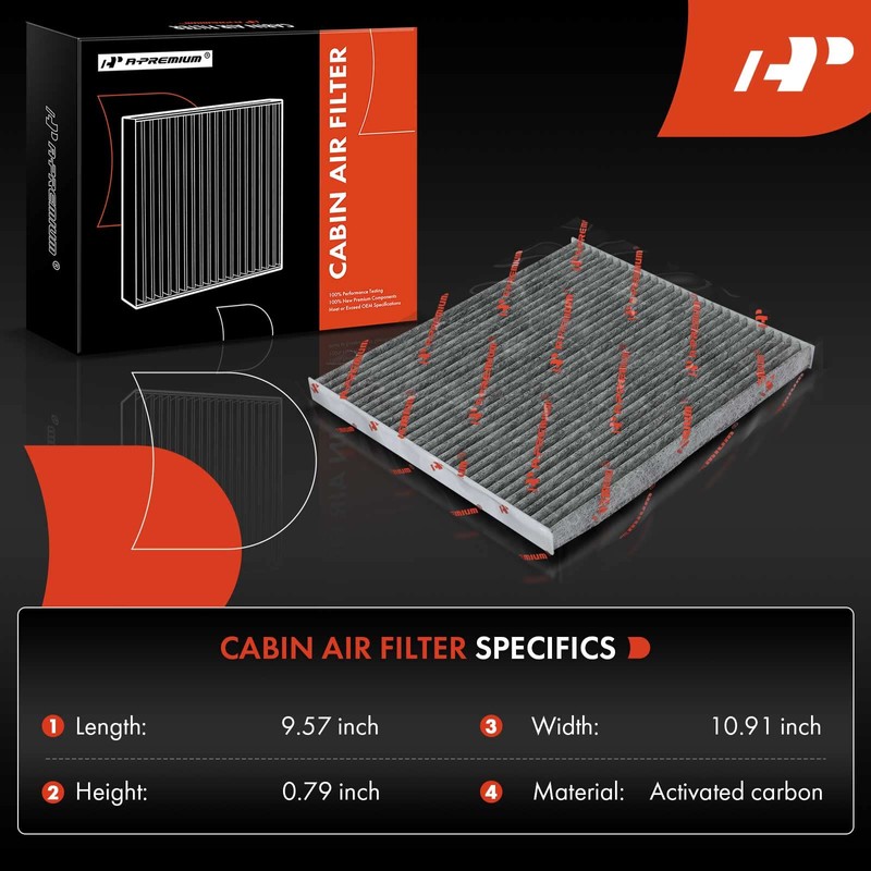 A-Premium 2-PC Engine & Cabin Air Filter with Activated Carbon