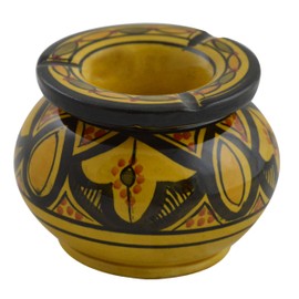 Ceramic Ashtrays Hand Made Moroccan smokeless Ceramic Medium Vivid Colors