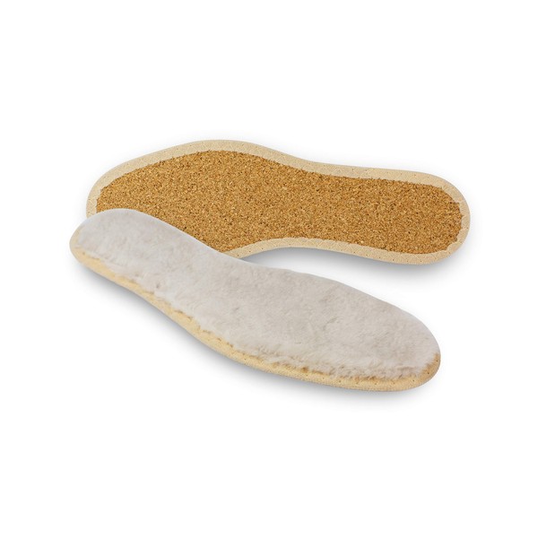 Pedag Pascha Kids | Genuine Sheepskin Shearling Insole | Handmade in Germany | Natural Cork Insulation | Perfect for Warmth & Comfort | 1 Pair | Women US 4/ EU 34