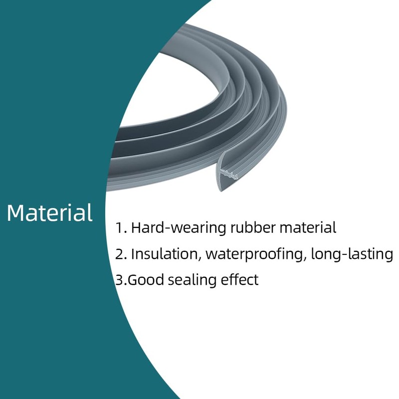 Tintvent T Rubber Trim Molding, Fit 1/2 inch Edge, Edging