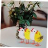 Ciieeo 4Pcs Flocked Chick Toys Cute Desktop Adornment Plush Easter