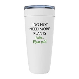 Gardening White Edition Viking Tumbler 20oz - Plant Sale - Gardeners Vegetables Plant Lover Flower Patio Garden Floral Theme Hortuculturist Yard Worker Landscaper Succulent