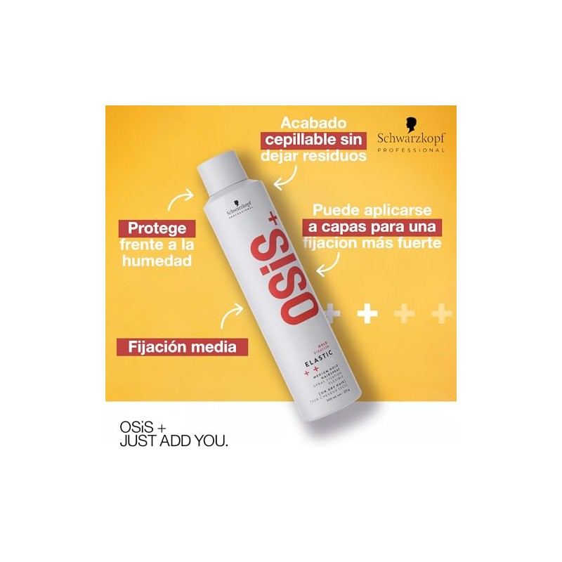 OSIS - Elastic Laca 300 ml, de Fijacin Media, Moldeable,