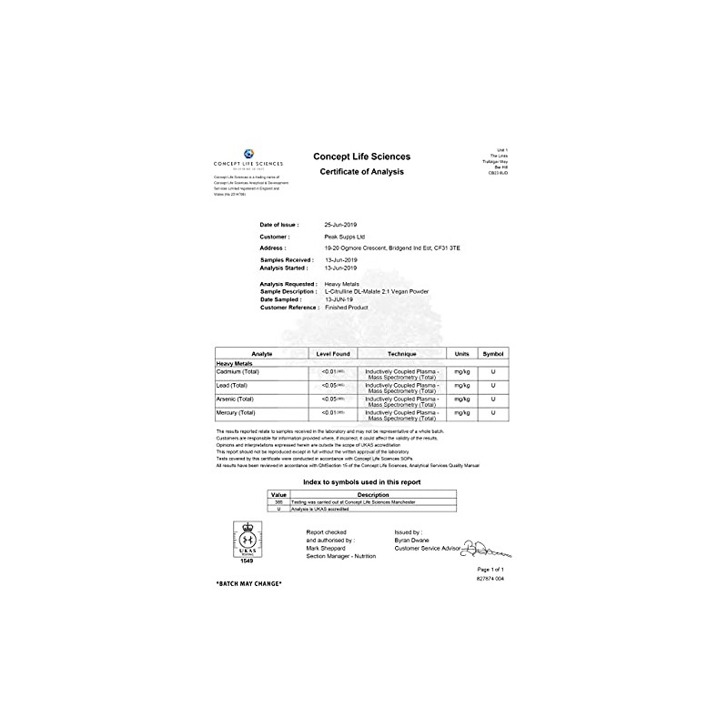 Citrulline Malate Powder 500g - 2 to 1 Ratio -