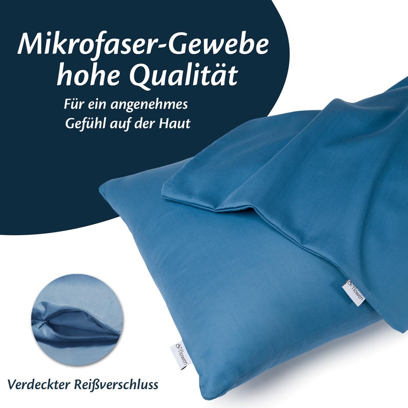 Set of 2 Cushion Covers, 40 x 80 cm, Microfibre,