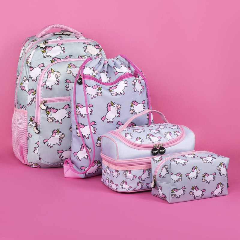 Fringoo - Kids Drawstring Bag - Front Zipped Pocket -