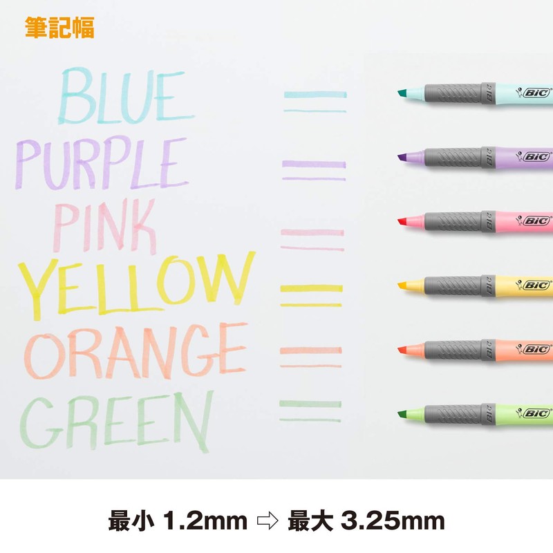 Big BRIGBKPSTORG Highlighter, Highlighter, Marking Highlighter Pastel, Orange, Pack of
