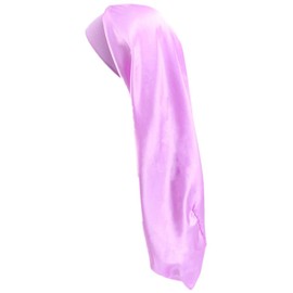 Long Satin Bonnet for Women Silky Sleep Caps for Braids Dreadlocks Curly Hair Care, Light Purple, One Size