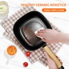 Audecook Hot Pot Electric 2L, Cermic Glaze Non-Stick Frying Pan