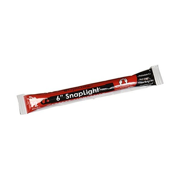 Cyalume 9-00721 Snap Light Stick, 6", Red (Pack of 20)