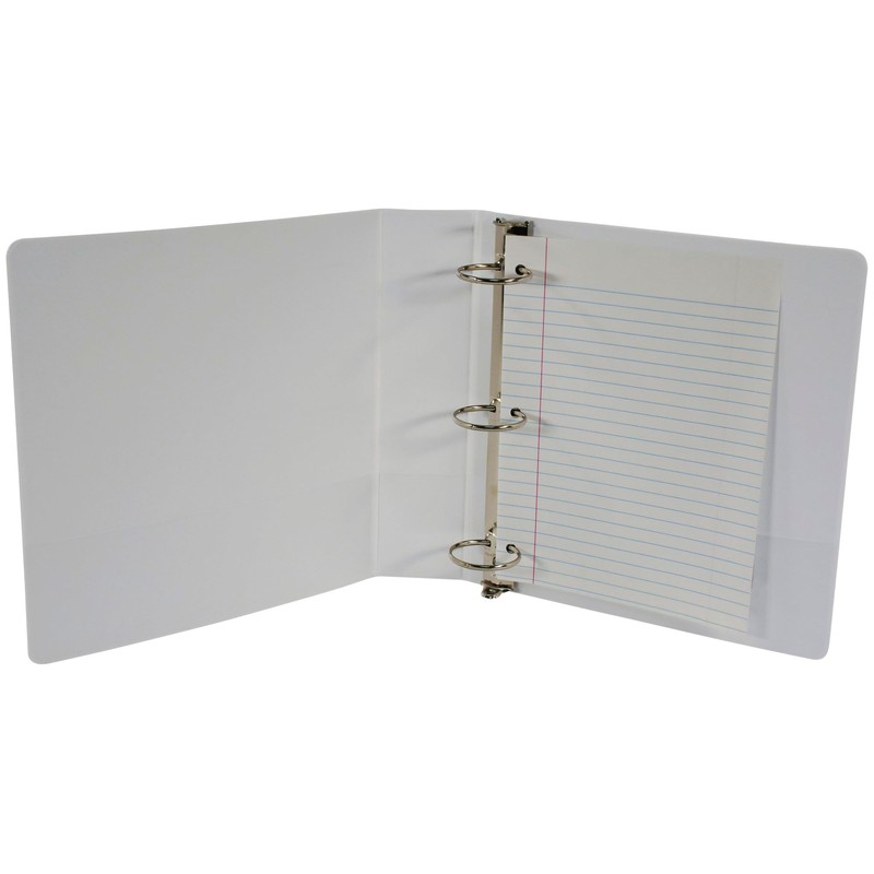 School Smart Polypropylene Round Ring View Binder, 2 Inches, White