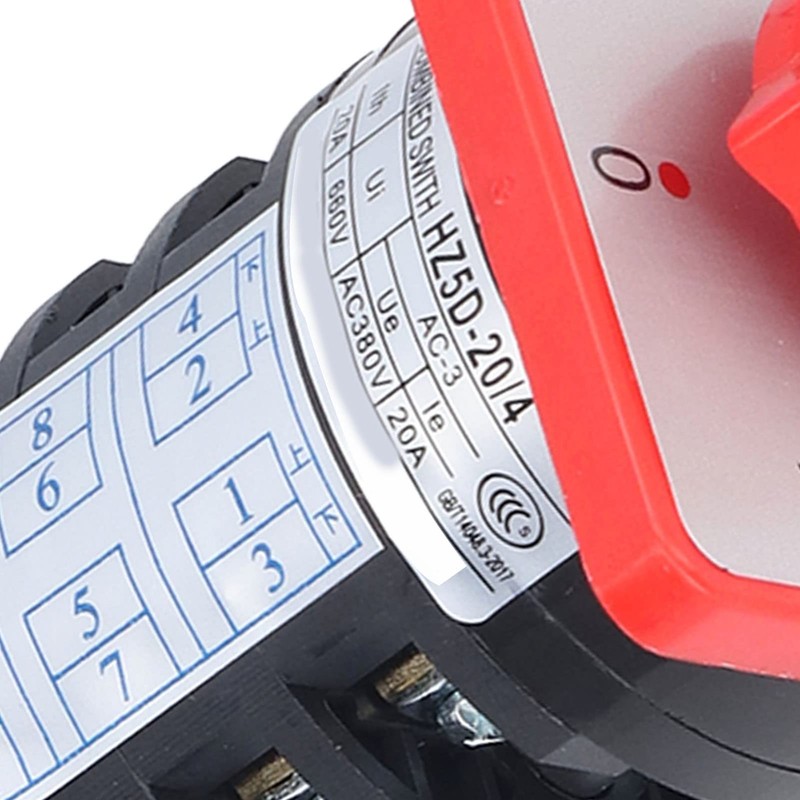 BERM Universal Changeover Switch Latching Rotary Knob 3 Pole 3