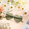 Maxdot Heart Shape Sunglasses Rimless Transparent Heart Glasses Colorful Party
