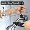 Ponpon Angle Stop Wrench Kit, Plumbing Tools, Angle-on Plumber Wrench