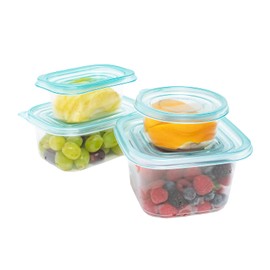 KOLORAE 100-Piece Food Storage Container Set – BPA-Free Plastic, Nesting Design for Kitchen Organization