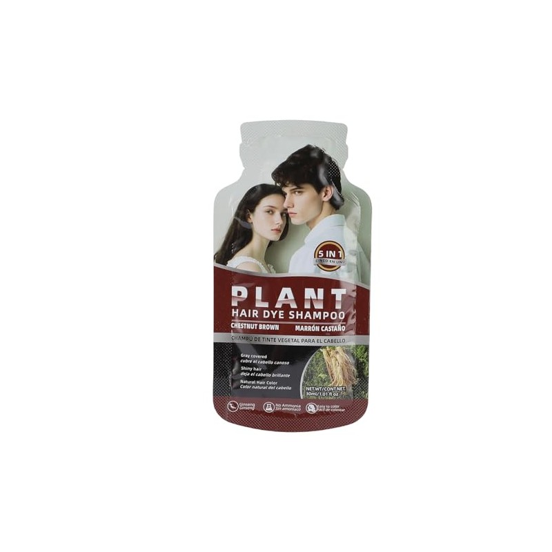 Yinhing 10 Tintes para el Cabello con Burbujas, champú Marrón