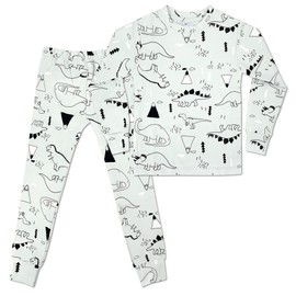 Gifts Treat Boys Pyjamas Dinosaur Pjs Sets Kids Nightwear Toddler Sleepwear Winter Spring Cotton Clothes Long Sleeve 2 Piece Outfit Pajamas for Kids Aged 3-8 Years,Green,7T