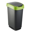 CURVER Flip Bin 10 L Silver/Green 18.9 x 23.5 x