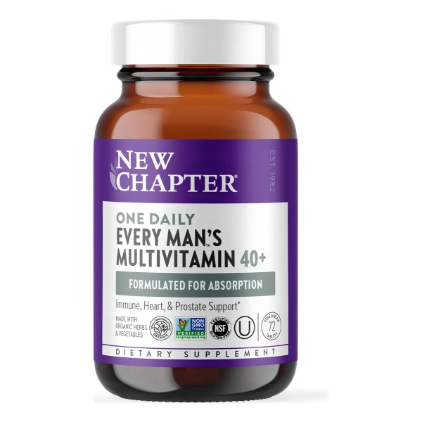 Multivitaminico Diario Para Hombre 40+ New Chapter 72 Tablet Sabor