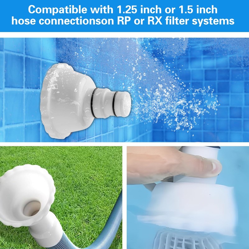 DIELOVEHUA Vacuum Adapter RP/RX Skimmer Attachment, Pool Skimmer Adapter, Compatible