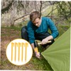 GRIRIW 24pcs Yellow Beach Tent Stakes Lightweight Resistant Camping Pegs
