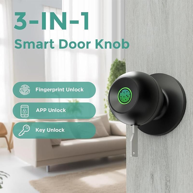 Smart Fingerprint Door Lock, 1pc Smart Lock with Anti-theft Function,