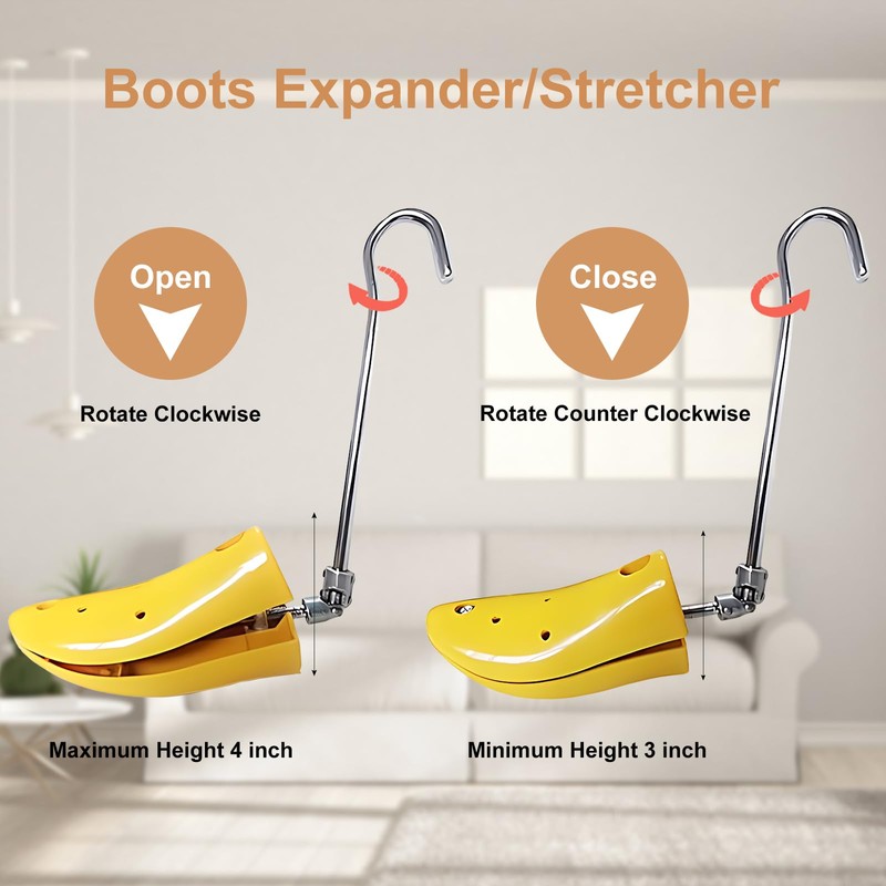 UHIAGREE Boot Stretchers for Cowboy Boots, Adjustable Boot Stretcher for