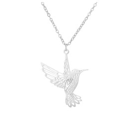Yocoyee Stainless Steel Hummingbird Cardinal Necklace Dainty Bird Necklace Strong Brave Free Hummingbird Necklace Gift for Women-Silver