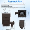 WADEO Rainwater Collection System, Downspout Diverter Fits for 2"x 3"