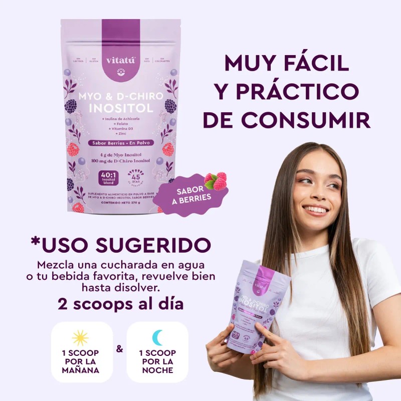 Vitatú Myo Inositol Chiro Sabor Berries Frutos Rojos