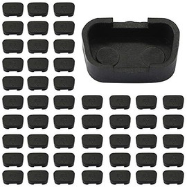 GINTOOYUN 50 PCS VGA Port Cover Anti Dust Cap,Port Plug Protector for RS232 DB15 DB9 Male Port 17mm x 9mm (Black)